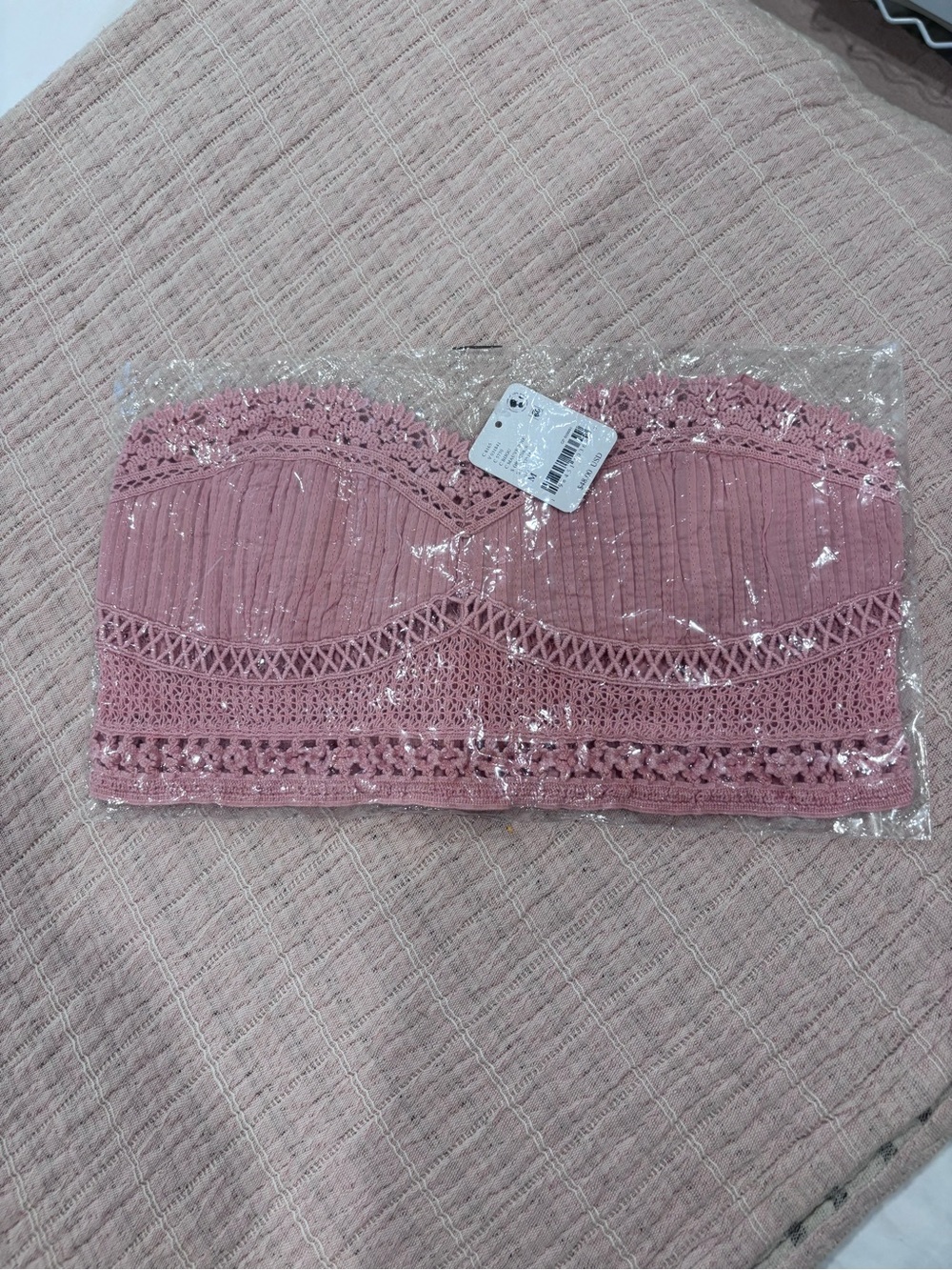Free People Tallulah Bralette Size Medium NWT Maurice/ Pink - Picture 5 of 7